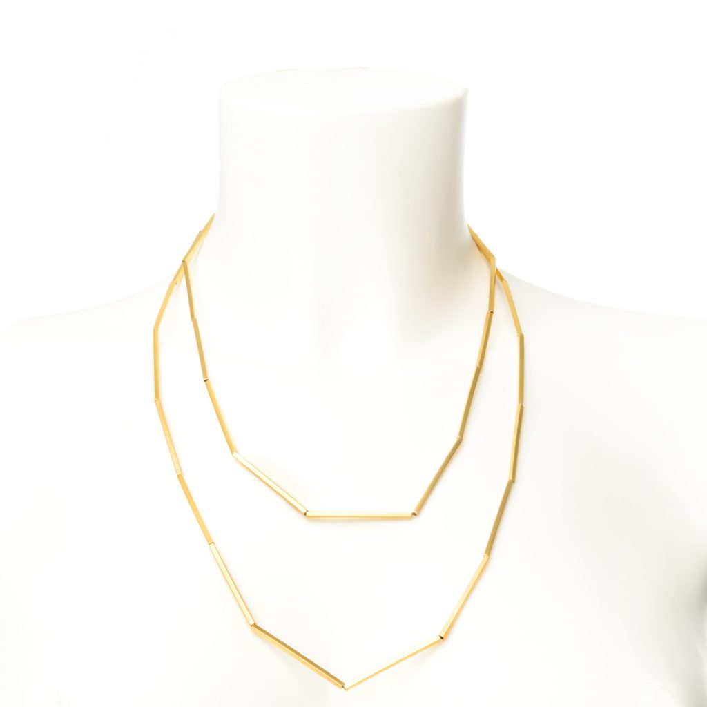 gold stripes necklace bracelet