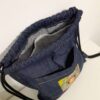 blue denim back pack floral frida kahlo