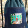 blue_denim_back_pack_frida_kahlo_with_parrots